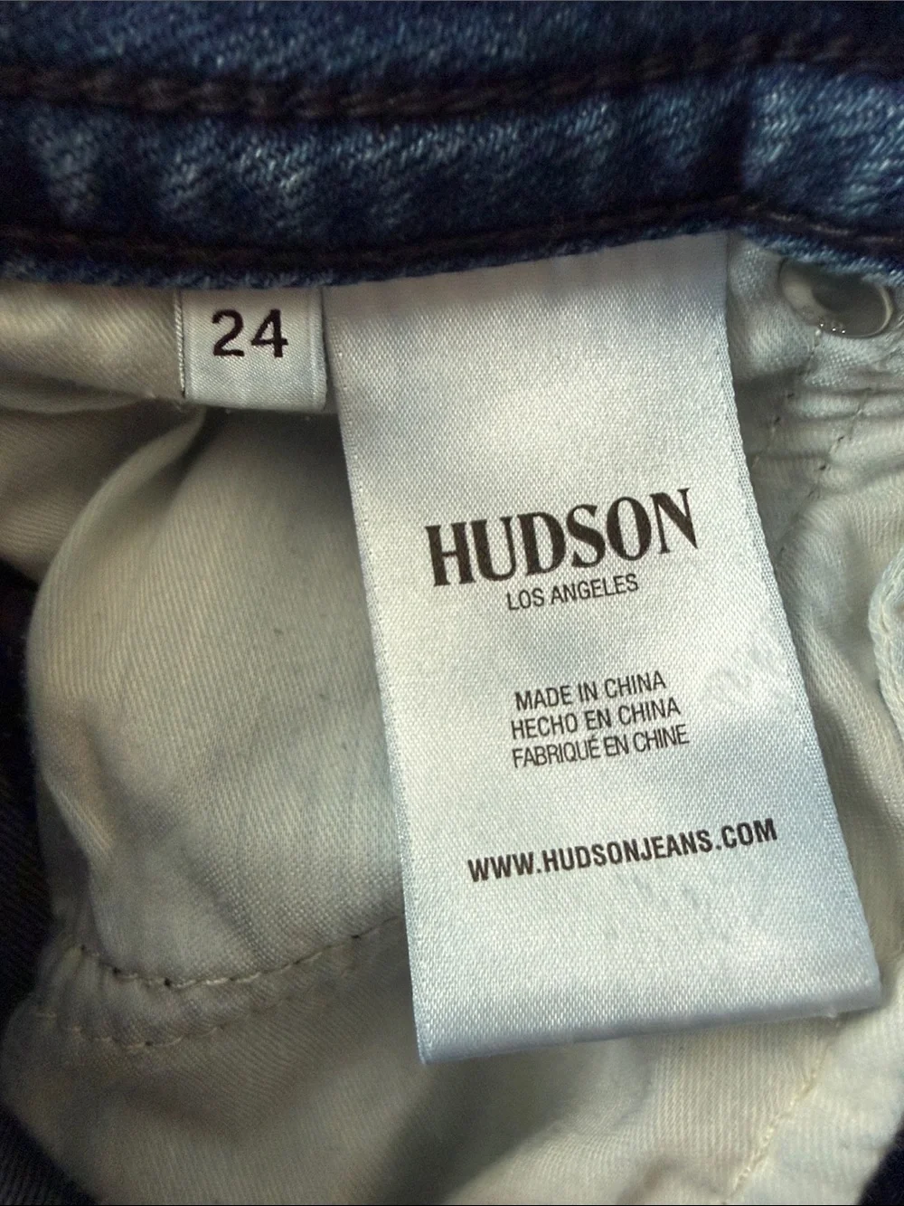 Hudson Jeans Rolled Cuff Stretch Denim Shorts - Blue size 24